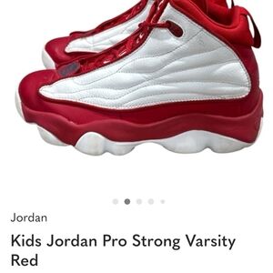 Jordan Kids High-Top Sneakers in White and Red